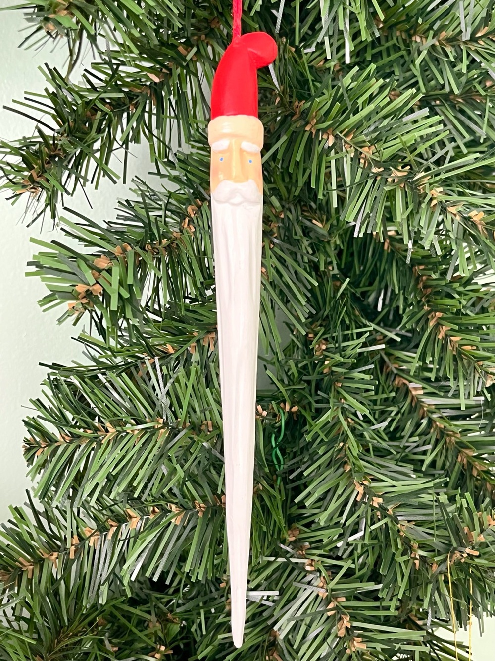 VTG Dept 56 Pencil Santa Ornament